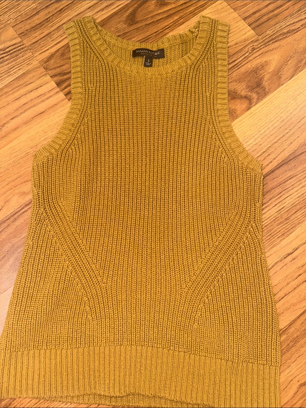 Banana Republic Knit Tank in Mustard Gold